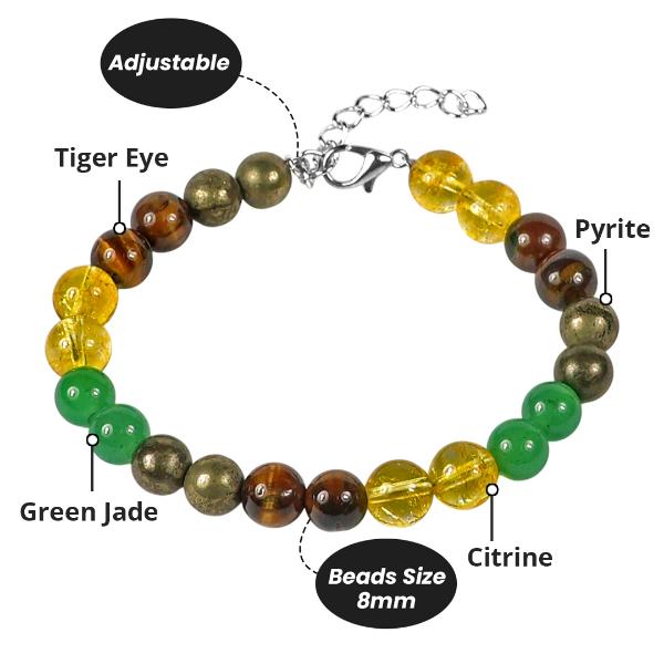 Certified Money Magnet Bracelet Attracts Wealth and Financial Prosperity | Certificate of Authenticity | Wealth, Dhanyog Adjustable Bracelet for Men & Women