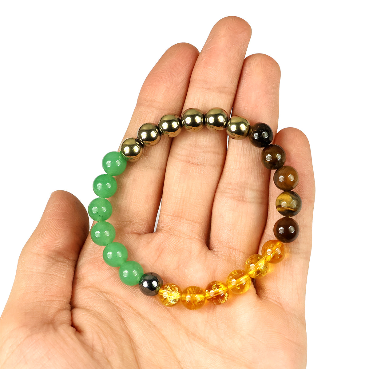 Natural Pyrite Anklet with Dhan Yog Bracelet 8 mm Combo | Crystal Jewelry Set for Wealth, Confidence & Daily Wear