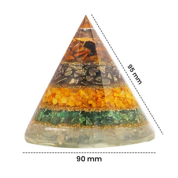Wealth Attraction Orgonite Pyramid Energy Healing Crystal
