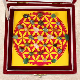 Wealth & Success Crystal Tumble Grid Box – Prosperity, Career Growth & Financial Success Crystal Set | Reiki Charged Abundance & Success Crystal Grid Kit