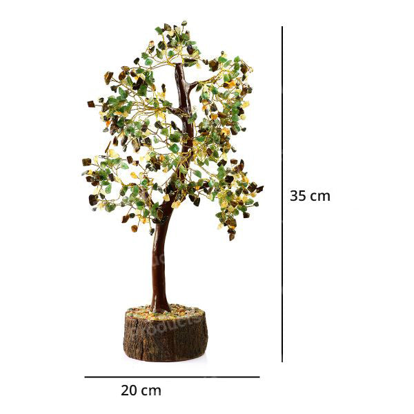 Wealth Tree Crystal Stone Tree 500 Beads | Feng Shui Money Tree for Wealth, Prosperity