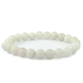 White Agate Crystal Bracelet | Natural Healing Gemstone Bracelet for Clarity & Peace