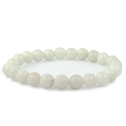 White Agate Crystal Bracelet | Natural Healing Gemstone Bracelet for Clarity & Peace