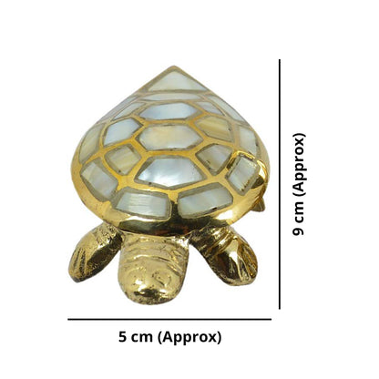 Wish Fulfilling Brass Tortoise / Turtle | Pure Brass Turtle Statue for Home, Office, Shop & Vastu Décor | Decorative Brass Tortoise Figurine for Prosperity, Harmony & Positive Energy