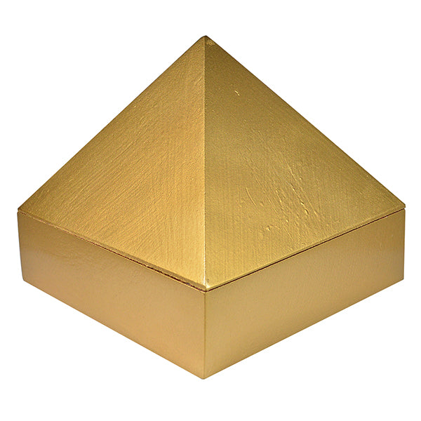 Wooden Pyramid Plain Wish Box | 10.1 cm (4 Inch) Handcrafted Wooden Storage Box for Manifestation, Affirmations
