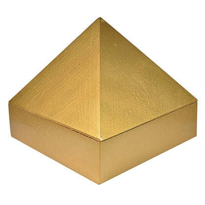 Wooden Pyramid Plain Wish Box | 10.1 cm (4 Inch) Handcrafted Wooden Storage Box for Manifestation, Affirmations