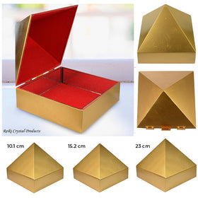 Wooden Pyramid Plain Wish Box | 10.1 cm (4 Inch) Handcrafted Wooden Storage Box for Manifestation, Affirmations, Crystal Storage, Jewelry