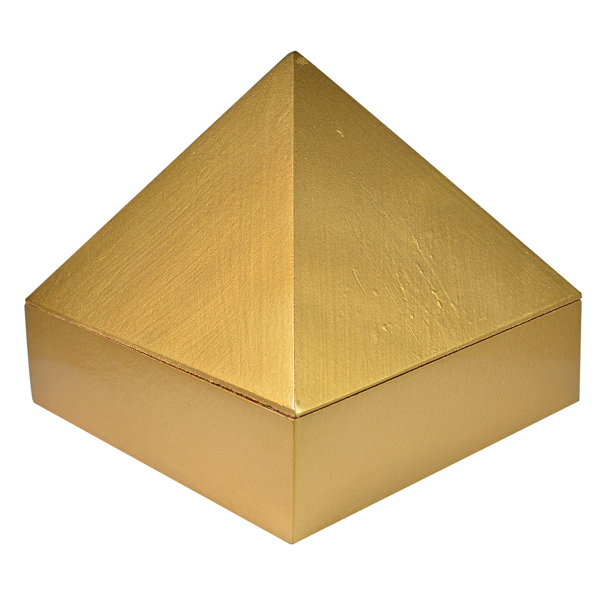 Wooden Pyramid Plain Wish Box | 15.2 cm (6 Inch) Handcrafted Wooden Storage Box for Manifestation