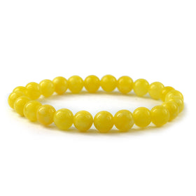 Yellow Jade Crystal Bracelet | Natural Healing Gemstone Bracelet for Abundance & Happiness