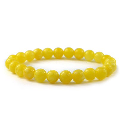 Yellow Jade Crystal Bracelet | Natural Healing Gemstone Bracelet for Abundance & Happiness