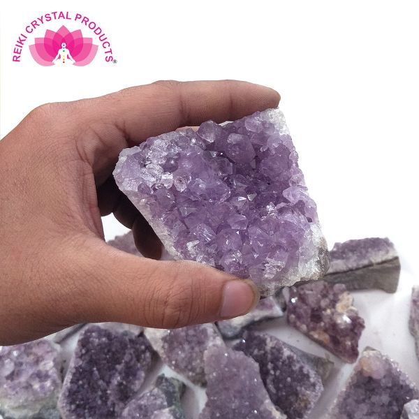 Natural Purple Amethyst Cluster for Reiki Healing-200 GM