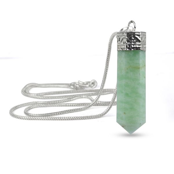 Natural AAA Pencil Shape Pendant - Locket With Metal Chain