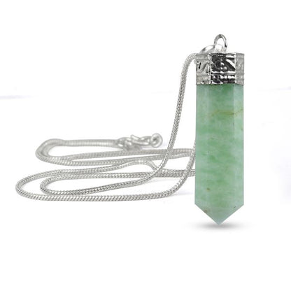 Natural AAA Pencil Shape Pendant - Locket With Metal Chain