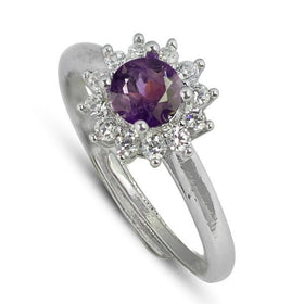 AAA Natural Amethyst Gemstone Adjustable Ring