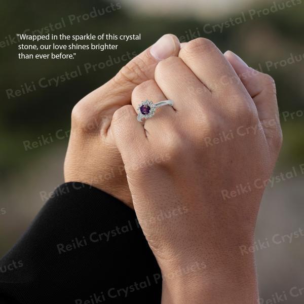 AAA Natural Amethyst Gemstone Adjustable Ring