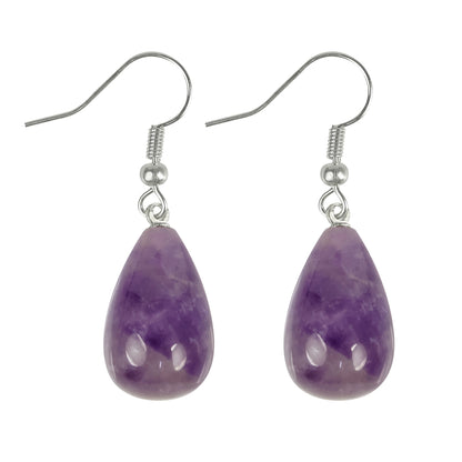 Natural Crystal Stone Drop Shape Earrings for Girls / Women