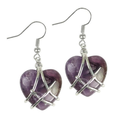 Crystal Stone Heart Shape Earrings for Girls Women