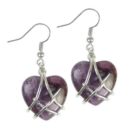Crystal Stone Heart Shape Earrings for Girls Women