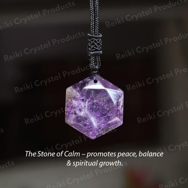 Natural Crystal Stone Star Shape Pendant with Thread for Unisex