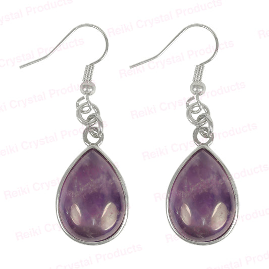 Natural Crystal Stone Drop Shape Earrings for Girls / Women