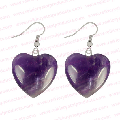 Crystal Stone Heart Shape Earrings for Girls Women