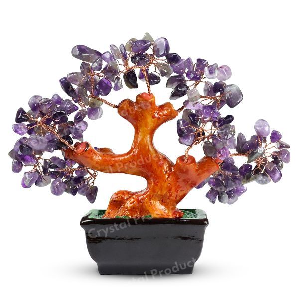 Natural Crystal Stone Tree Place For Good Luck, Education, Relationship, Protection and Prosperity