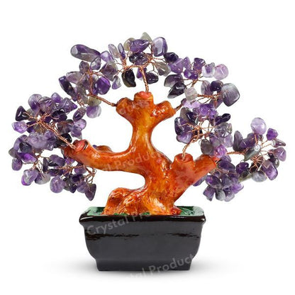 Natural Crystal Stone Tree Place For Good Luck, Education, Relationship, Protection and Prosperity