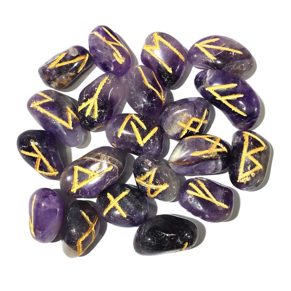 Natural Stone Tumble Shape Rune Set 25 Pc