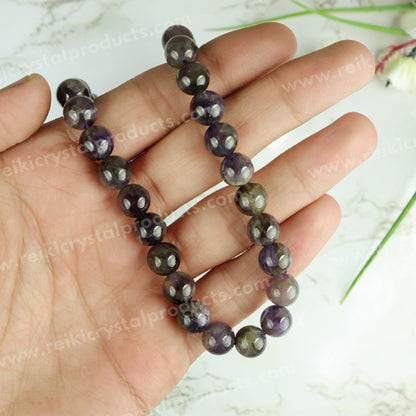 Amethyst gemstone 10mm faceted beads strand with purple color