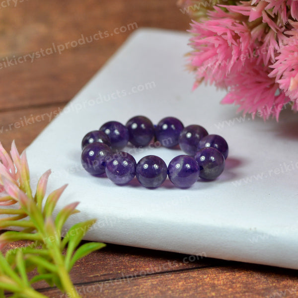 AAA Natural Crystal Stone Beads Ring 6mm