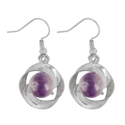 Natural Crystal Stone Earrings for Girls Women