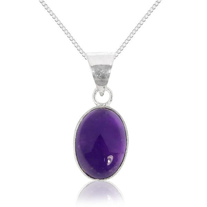 Natural Oval Shape Pendant Locket with Metal Chain for Unisex