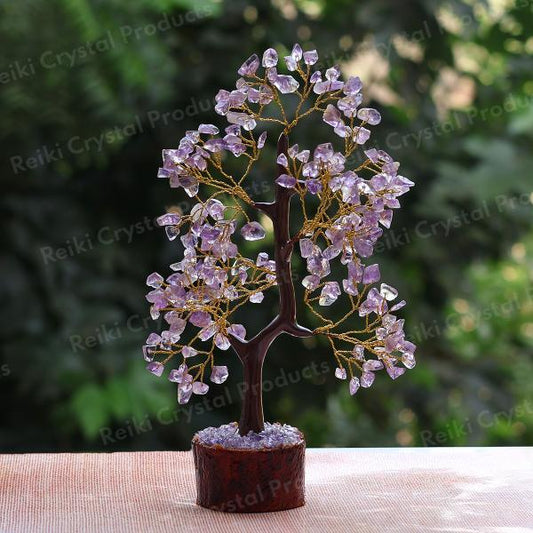 Natural Original Crystal Stone Chip 200 Beads Tree for Decorative Showpiece
