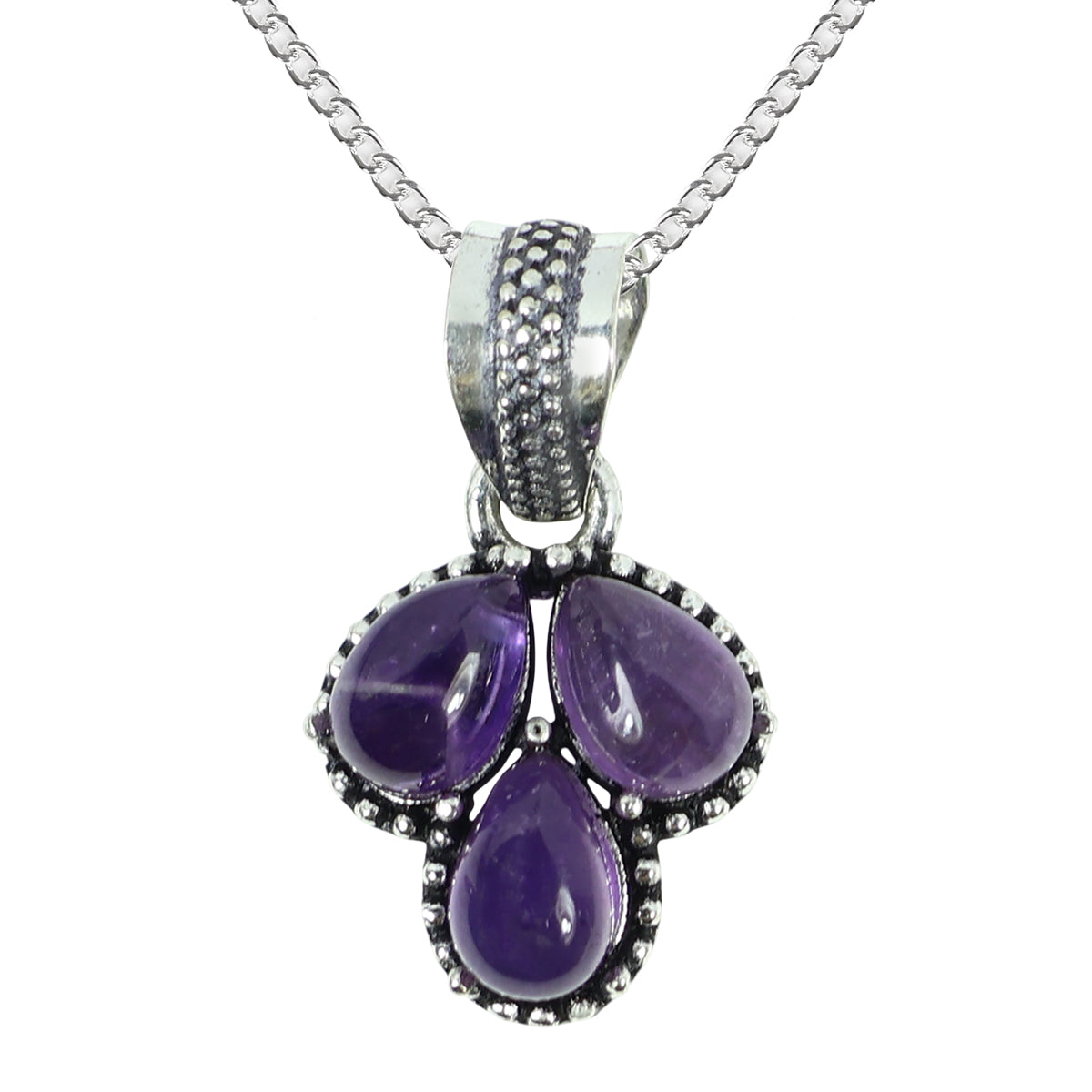 Natural Crystal Gemstone Pendant Locket with Chain for Women Girls