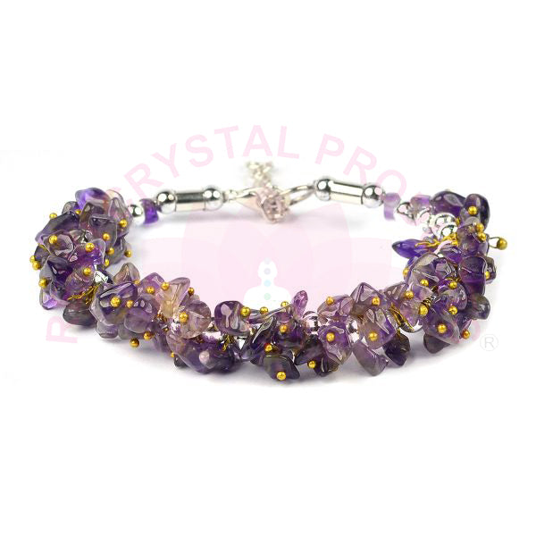 Natural Crystal Stone Adjustable Chip Beads Bracelet