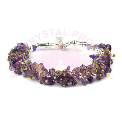 Natural Crystal Stone Adjustable Chip Beads Bracelet