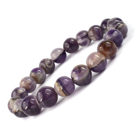 Amethyst 10 mm Round Bead Bracelet