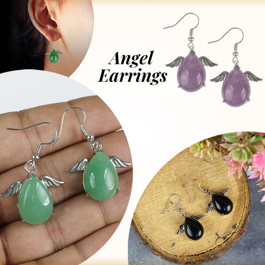 Crystal Stone Angel Shape Earrings for Girls / Women