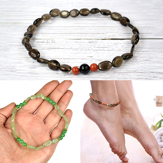 Natural Crystal Stone Anklet for Women Girls