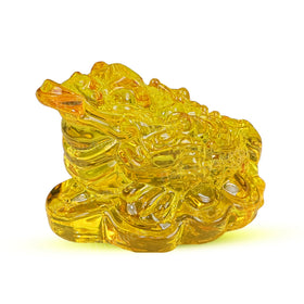 Feng Shui Glass Frog Showpiece