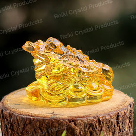 Feng Shui Glass Frog Showpiece