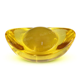 Feng Shui Glass Ingot Showpiece