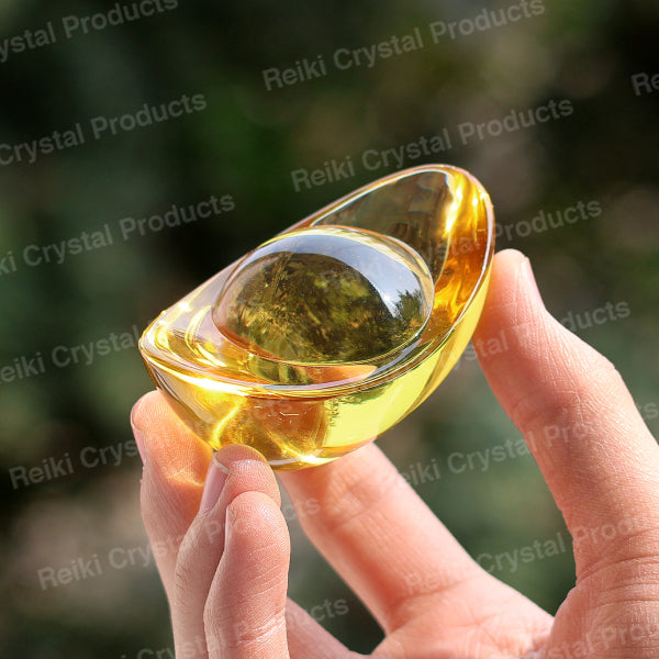 Feng Shui Glass Ingot Showpiece
