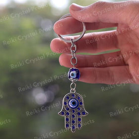 Evil Eye Hamsa Keychain for Keys Car Bike