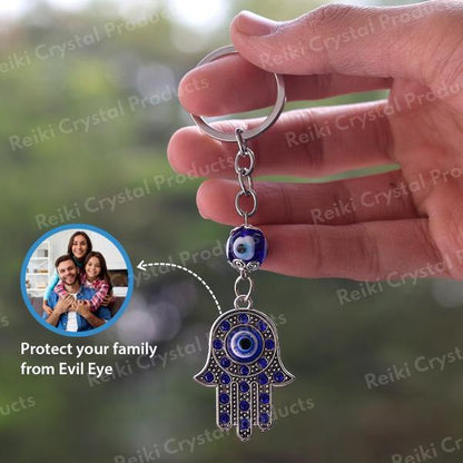 Evil Eye Hamsa Keychain for Keys Car Bike