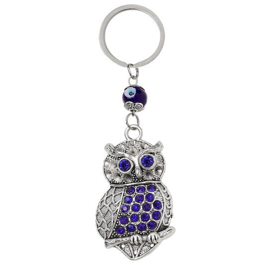 Evil Eye Owl Keychain for Keys Car Bike