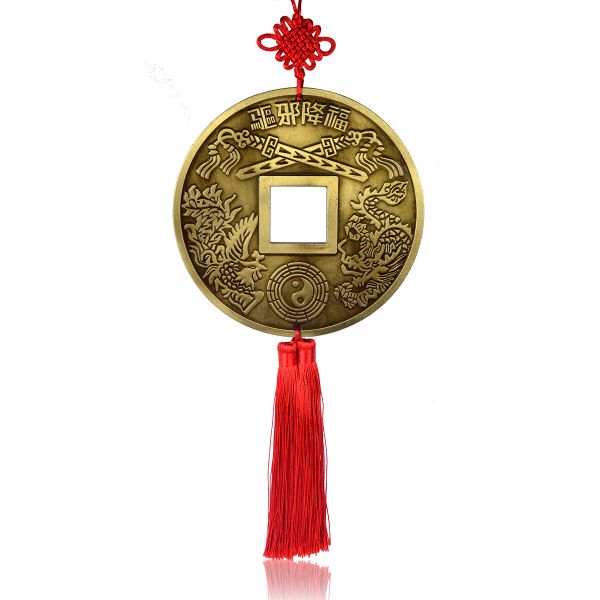 Car Decoration Hanging Accessories Feng Shui Big Hanging Coin for Car, Home