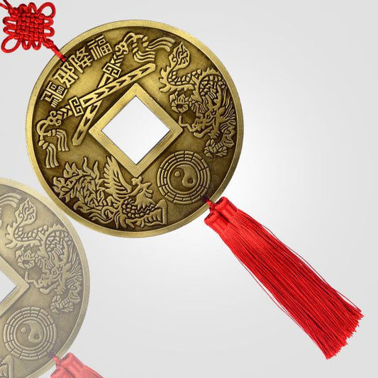 Car Decoration Hanging Accessories Feng Shui Big Hanging Coin for Car, Home