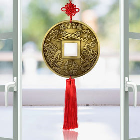 Car Decoration Hanging Accessories Feng Shui Big Hanging Coin for Car, Home