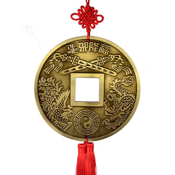 Car Decoration Hanging Accessories Feng Shui Big Hanging Coin for Car, Home